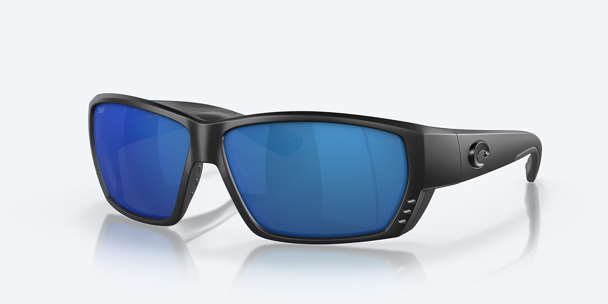 Costa Tuna Alley 580P Polarized Sunglasses, in Blackout Frame/Blue Mirror Lens | by West Marine