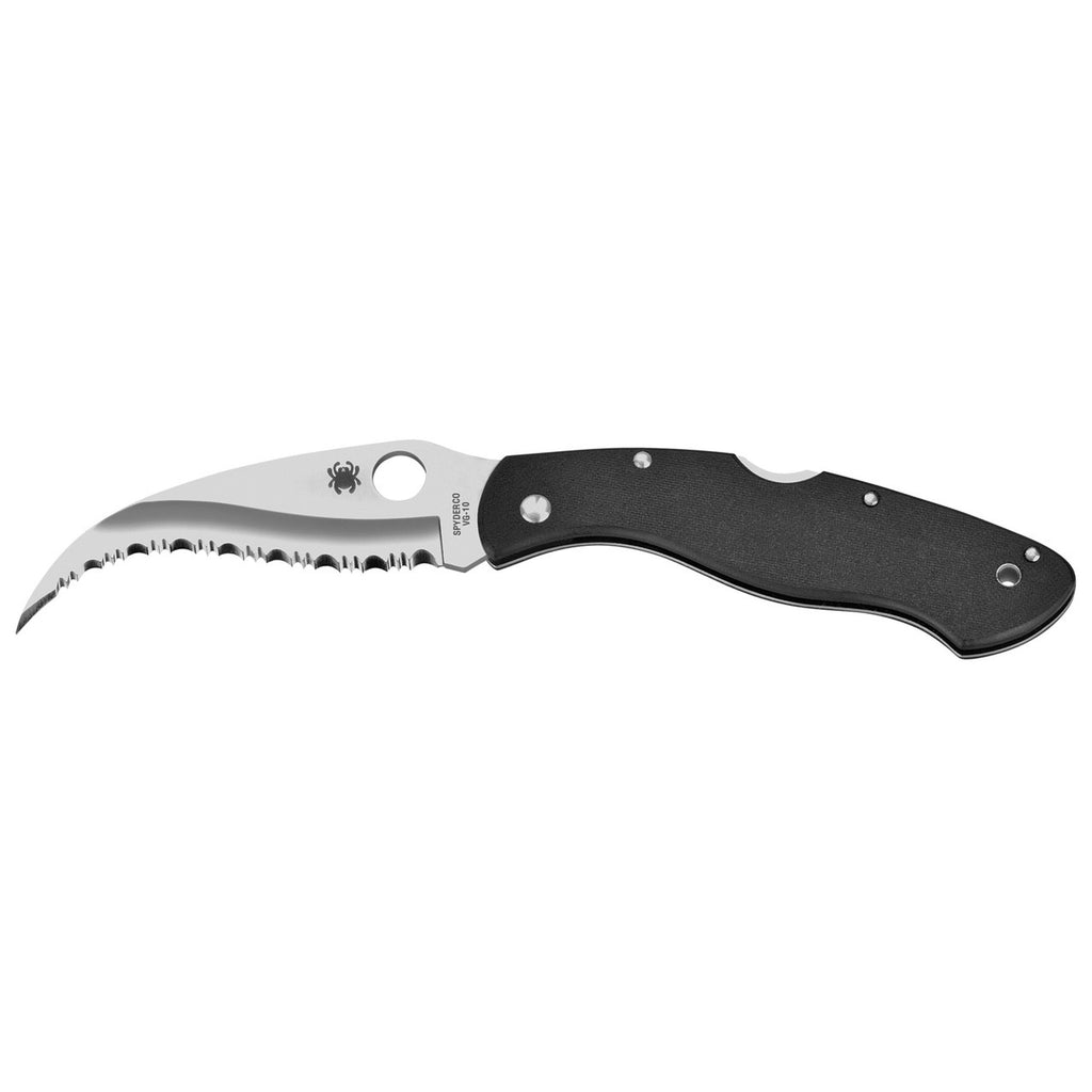 Spyderco C12GS Civilian Fully Serrated Folding Pocket Knife