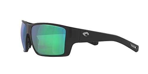Costa Reefton Pro 580G Polarized Sunglasses, Matte Black/Green