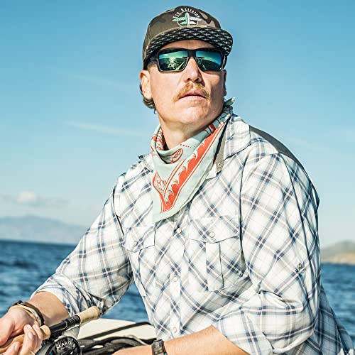 Costa Reefton Pro 580G Polarized Sunglasses, Matte Black/Green