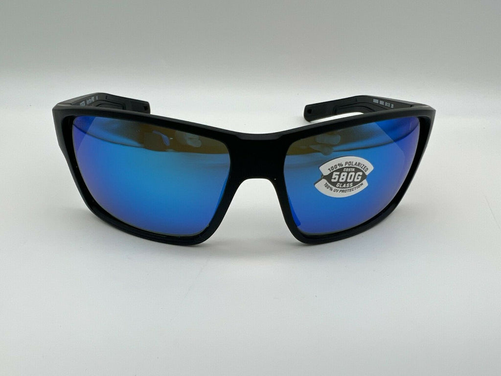 Costa Reefton Pro 580G Polarized Sunglasses, in Matte Black Frame/Blue Mirror Lens | by West Marine