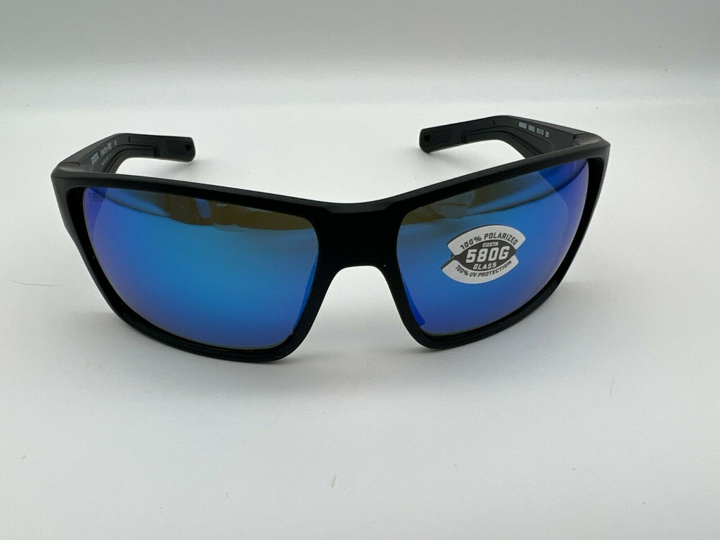 Costa Reefton Pro 580G Polarized Sunglasses, in Matte Black Frame/Blue Mirror Lens | by West Marine
