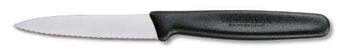 Victorinox 8cm/3' Serrated Paring Knife - Black