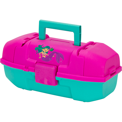 Plano Youth Mermaid Tackle Box - Pink/Turquoise, Size S