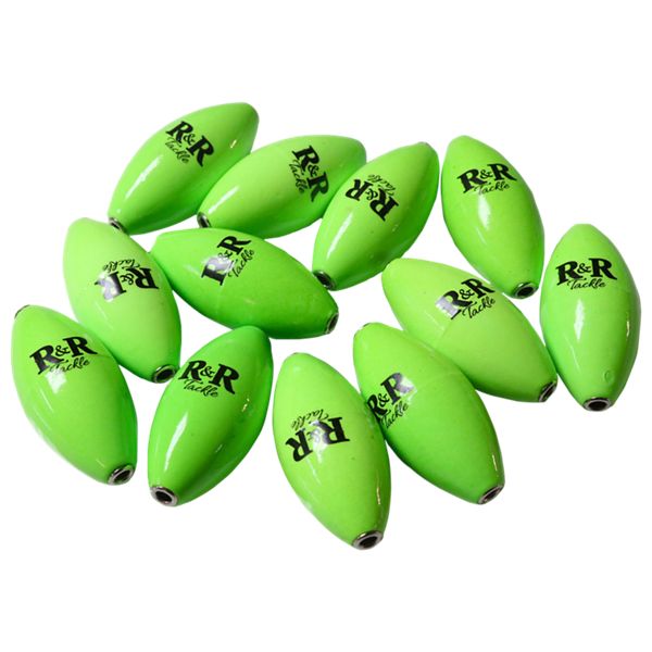 R&ampR Tackle Kite Floats - Lime - 12 Pack