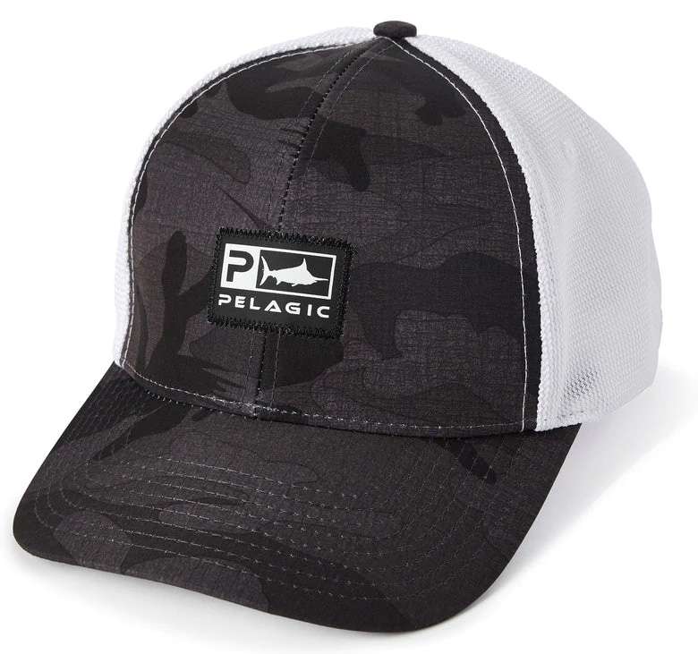 Pelagic the Slide Offshore Cap - Fish Camo Black