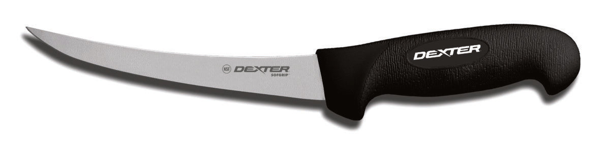 Dexter Russell 6" Stiff Boning Knife, Soft Black Handle
