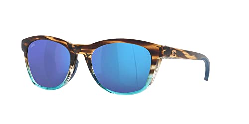Costa Del Mar Aleta 9108 Sunglasses 910801 - Wahoo - Blue Mirror Women Round
