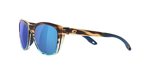 Costa Del Mar Aleta 9108 Sunglasses 910801 - Wahoo - Blue Mirror Women Round