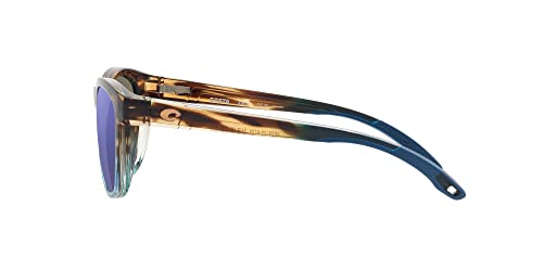 Costa Del Mar Aleta 9108 Sunglasses 910801 - Wahoo - Blue Mirror Women Round