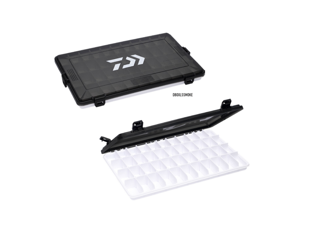 Daiwa D-Box Tackle System, 13.5in X 8.5in X 1.25in, Large Shallow, 44 Compartments, Recycled Plastic Construction, D-BOXLS