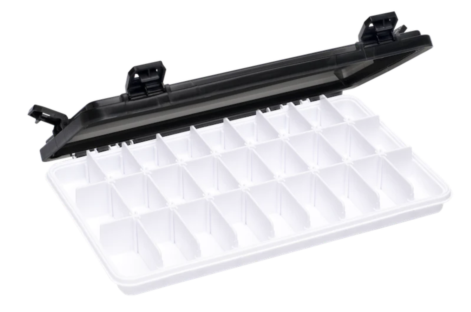 Daiwa D-Box Tackle System, 13.5in X 8.5in X 1.25in, Large Shallow, 44 Compartments, Recycled Plastic Construction, D-BOXLS