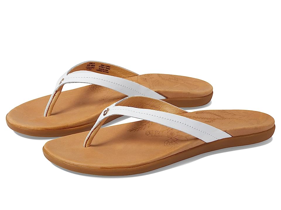 Olukai Women's Honu Sandals, in Bright White/Golden Sand, Size 10 | by West Marine