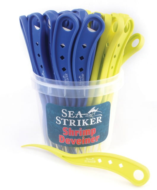Sea Striker Shrimp Deveiner, 48 Pc Bucket Display Assorted Colors, SSSDV-48