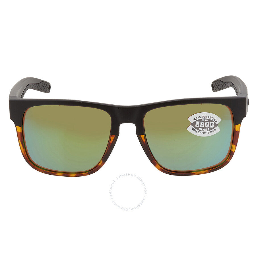 Costa Del Mar Spearo 9008 Sunglasses 900818 - 181 Matte Black+shiny Tortoise - Green Mirror 580g Men Pillow
