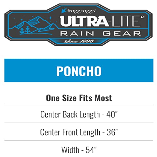 Frogg Toggs Ultra-Lite2 Poncho, One Size, Pack of 1