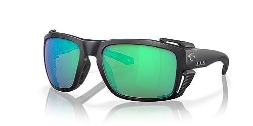 Costa Del Mar King Tide 8 9111 Sunglasses 911102 - Black - Green Mirror Men Rectangle