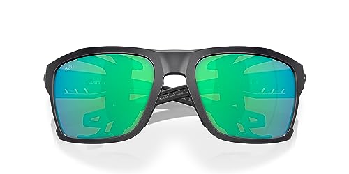 Costa Del Mar King Tide 8 9111 Sunglasses 911102 - Black - Green Mirror Men Rectangle