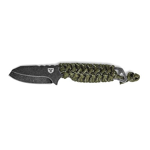 TRUE Nekkid Fixed Blade Knife, 2.4in, 3Cr13 Stainless Steel, Sheepsfoot, Paracord Wrapped Handle, Black, TRU-FXK-1020