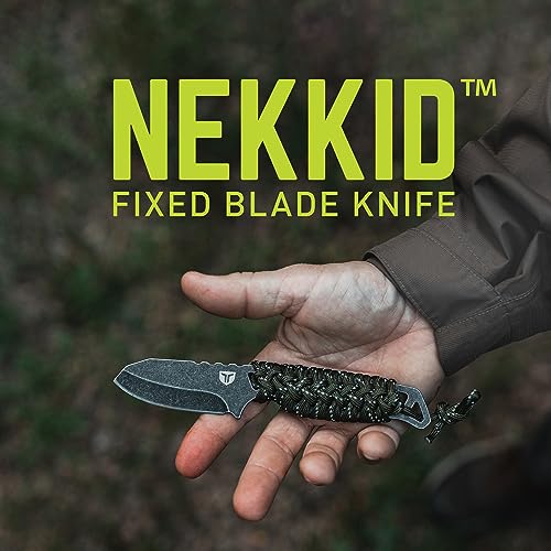 TRUE Nekkid Fixed Blade Knife, 2.4in, 3Cr13 Stainless Steel, Sheepsfoot, Paracord Wrapped Handle, Black, TRU-FXK-1020