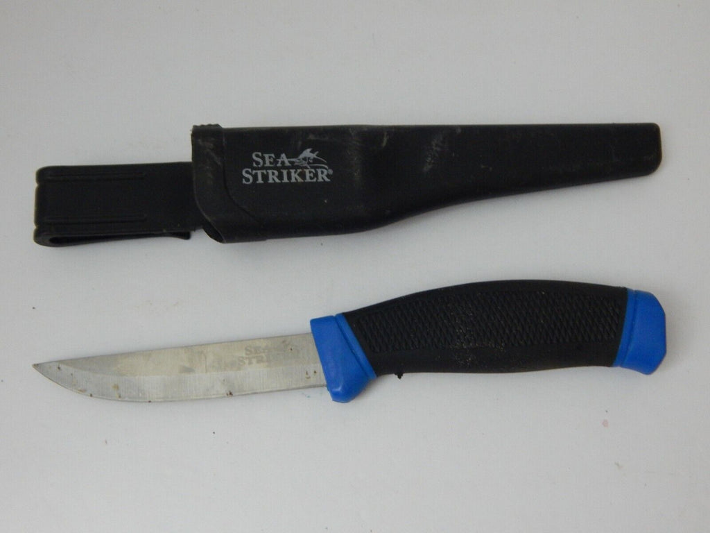 Sea Striker 4 Bait Knives W/Sheath Straight Blade 24Pc Display, SS45BK-24