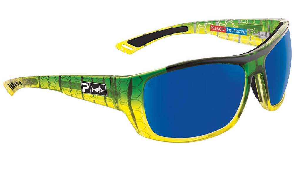 Pelagic Pursuit Sunglasses - Green Dorado/Blue Mirror