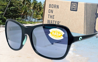 Costa Del Mar Caballito Sunglasses, Medium, Shiny Black