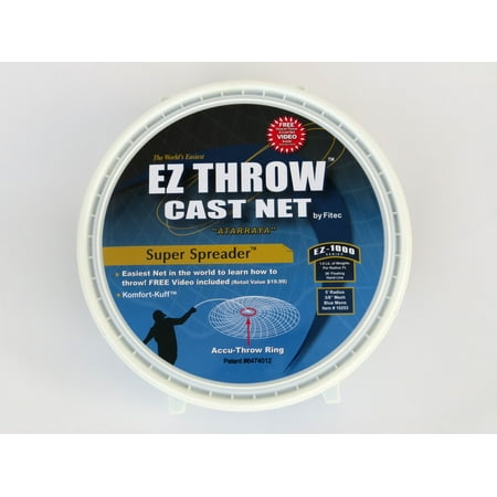 FITEC EZ Throw Cast Net - 4" Radius, 0.37" Mesh