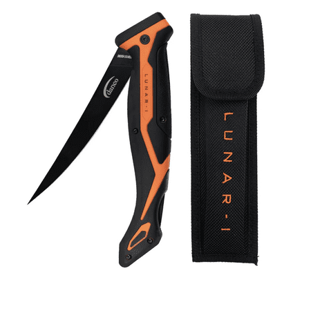 LUNAR-I 6" Folding Fillet Knife - Razor Sharp Swedish Sandvik Blade - Non-Slip Handle Grip - Great for Filleting Fish or Cleaning Game - Pocket Knife